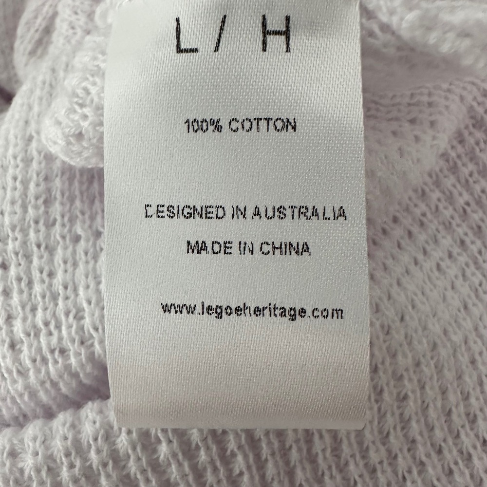 Legoe Heritage Sabine Dress White Cotton Waffle Knit Maternity Maxi Large L - Picture 11 of 14